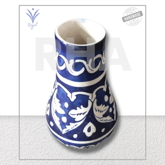 Handmade Ceramic Multani Blue Pottery Small Vase – Decorative Floral Holder