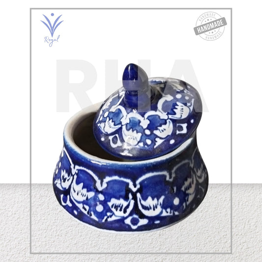 Handmade Ceramic Multani Blue Pottery Small Handi – Traditional Serving Pot