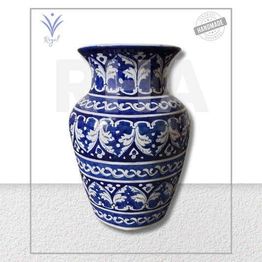 Handmade Ceramic Multani Blue Pottery Ideal Vase – Traditional Decorative Flower Vase