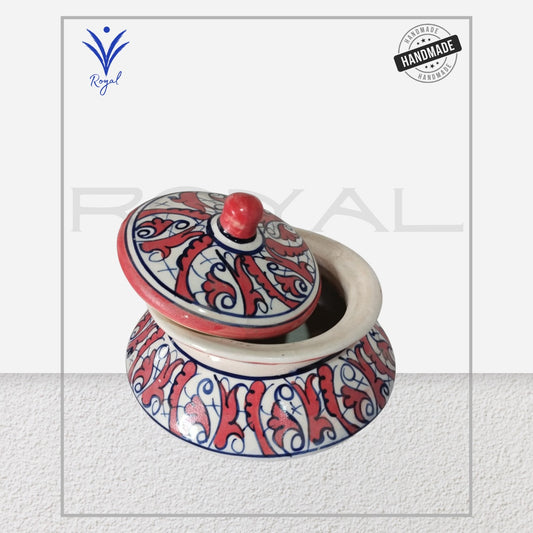 Handmade Ceramic Multani Blue Pottery Small Handi – Traditional Serving & Decorative Pot