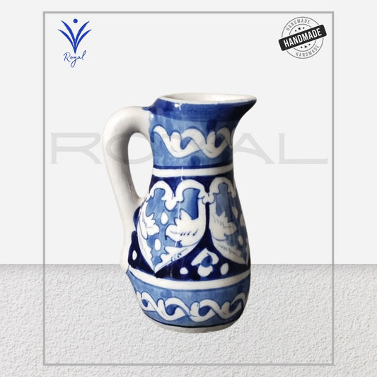 Handmade Ceramic Multani Blue Pottery Small Jug – Traditional Drink & Water Pitcher