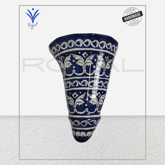 Blue Pottery Wall-Hanging Flower Pot