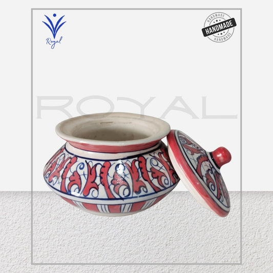Handmade Ceramic Multani Blue Pottery Small Handi – Traditional Serving & Decorative Pot