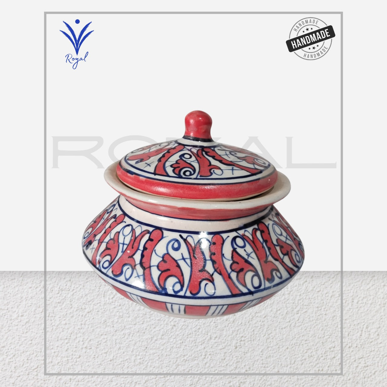 Handmade Ceramic Multani Blue Pottery Small Handi – Traditional Serving & Decorative Pot