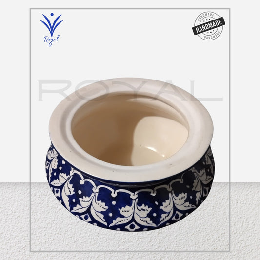 Handmade Ceramic Multani Blue Pottery Small Handi – Traditional Serving Pot