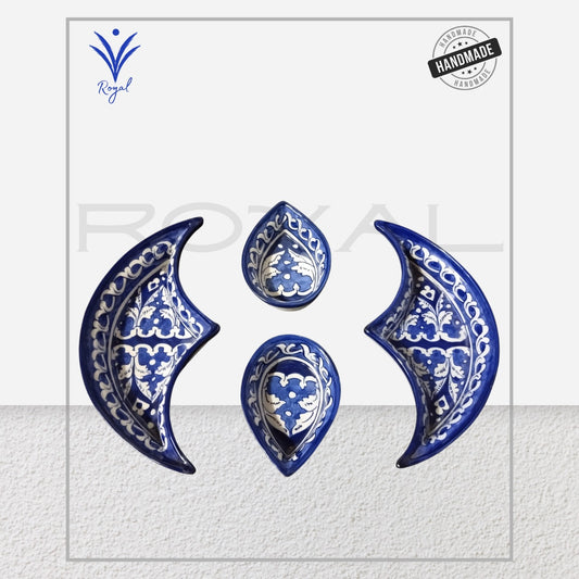 Handmade Ceramic Multani Blue Pottery Salad Dish – Traditional Serving Bowl