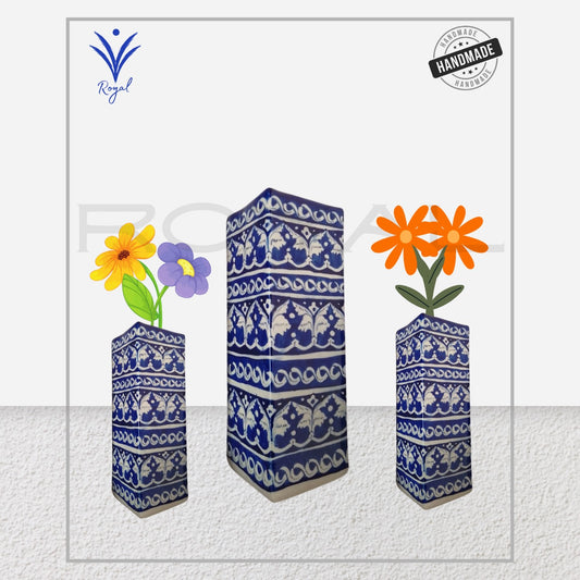 Square Cylinder Vase Large (Pair)